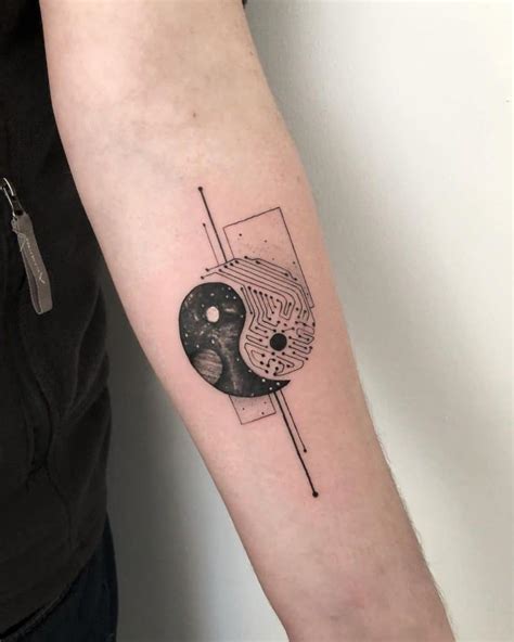 yin yang tattoo vorlagen|yin yang forearm tattoo.